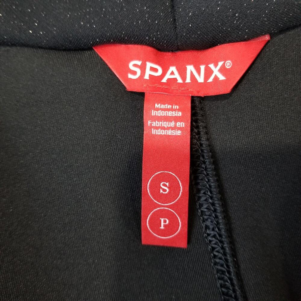 Spanx AirEssentials Wrap Cardigan Womens Small Black Shimmer Knit Belted NWT - Picture 4 of 9